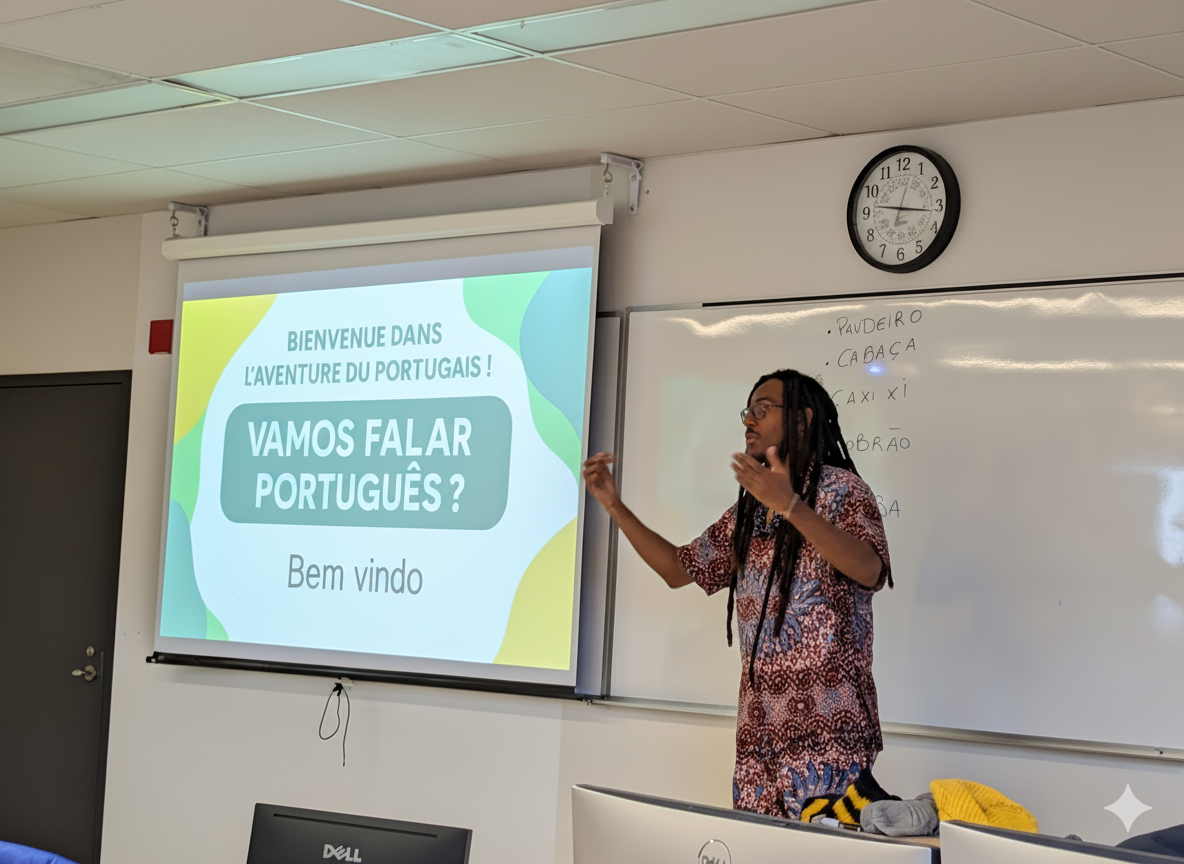 Interface du cours Vamos Falar Português