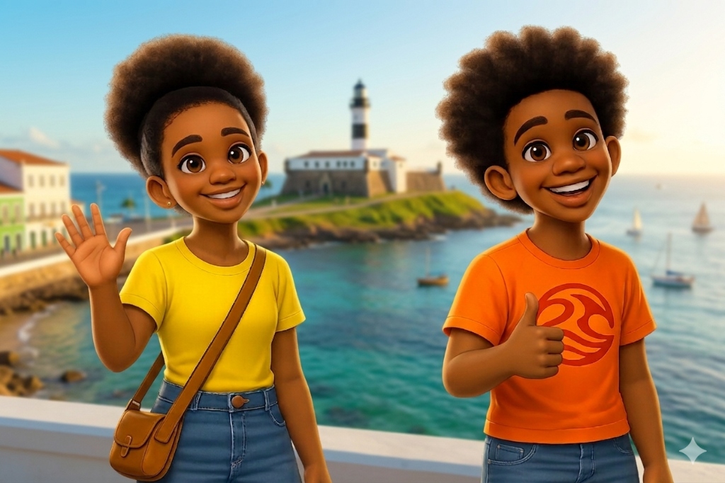 Levi and Sophie in Salvador